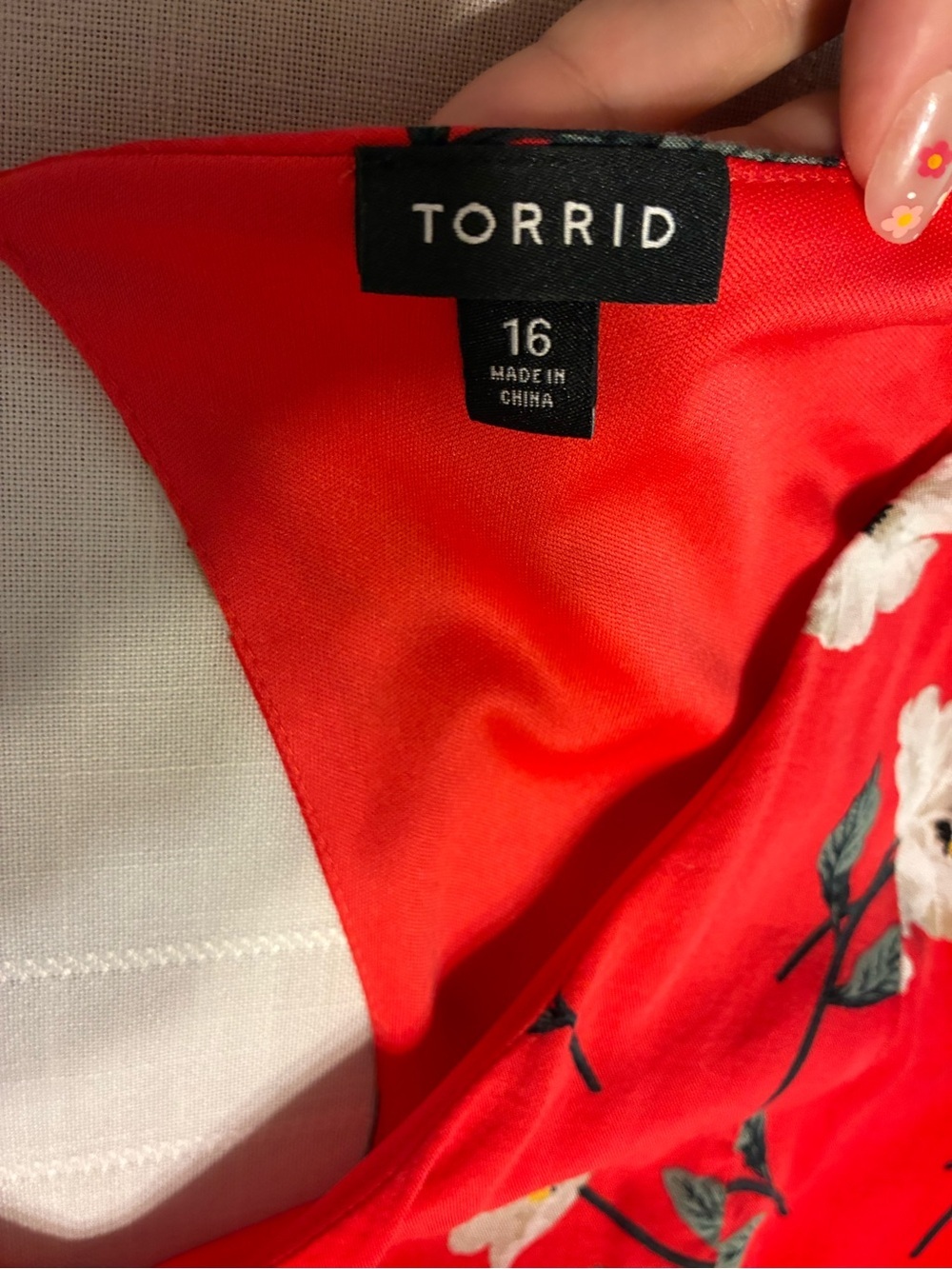 Torrid Floral Maxi Challis Walk-Through Dress In Vibrant Salmon Pink Color - Picture 7 of 10